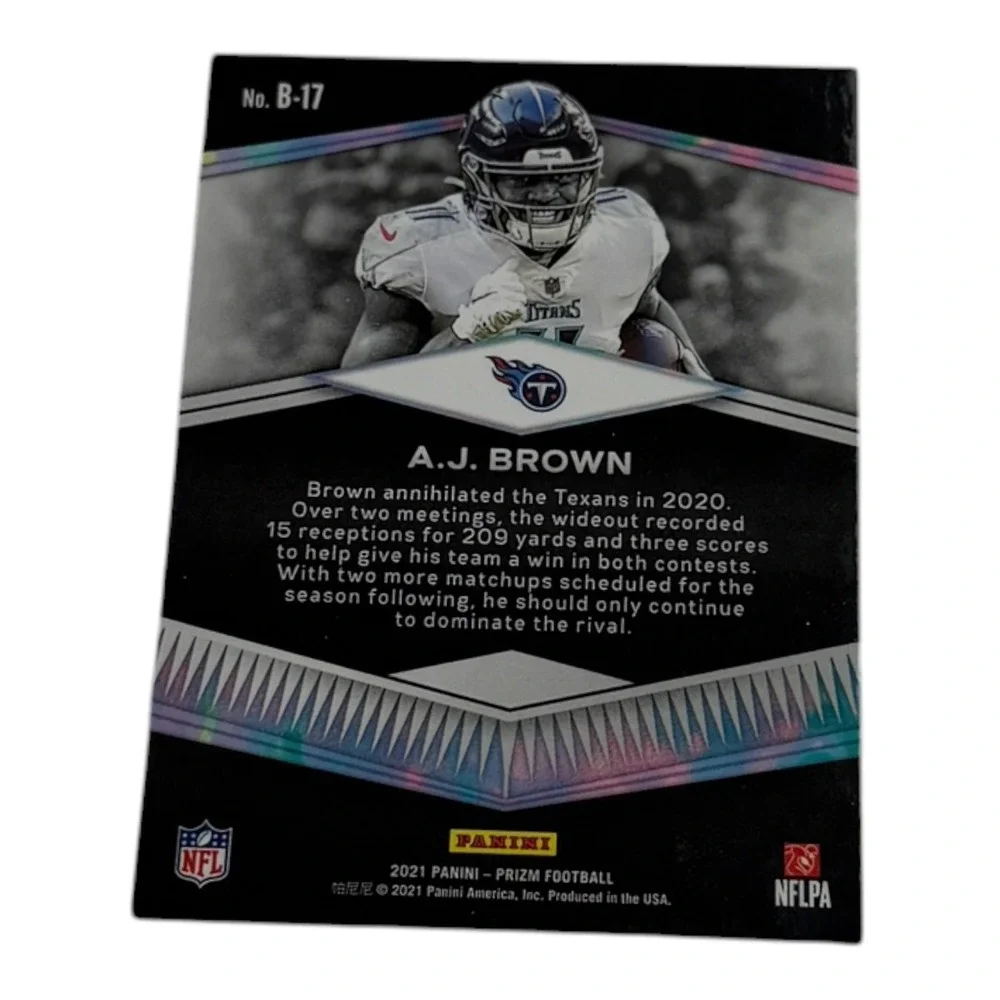 2021 Panini‎ Prizm Brilliance A.J. Brown Silver Prizm B-17 Tennessee Titans NFL